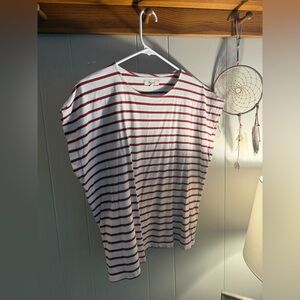 Madewell Red and White Striped Tee